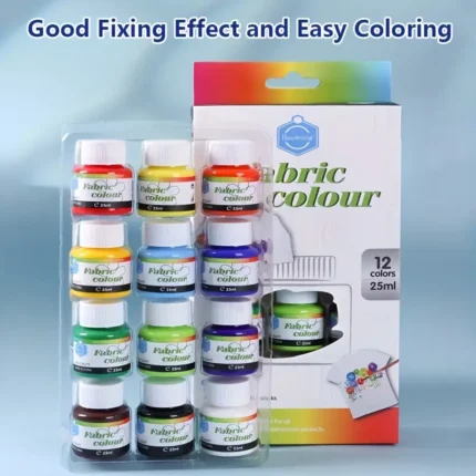 Keep Smiling Fabric Paints Pack of 12 25ML
